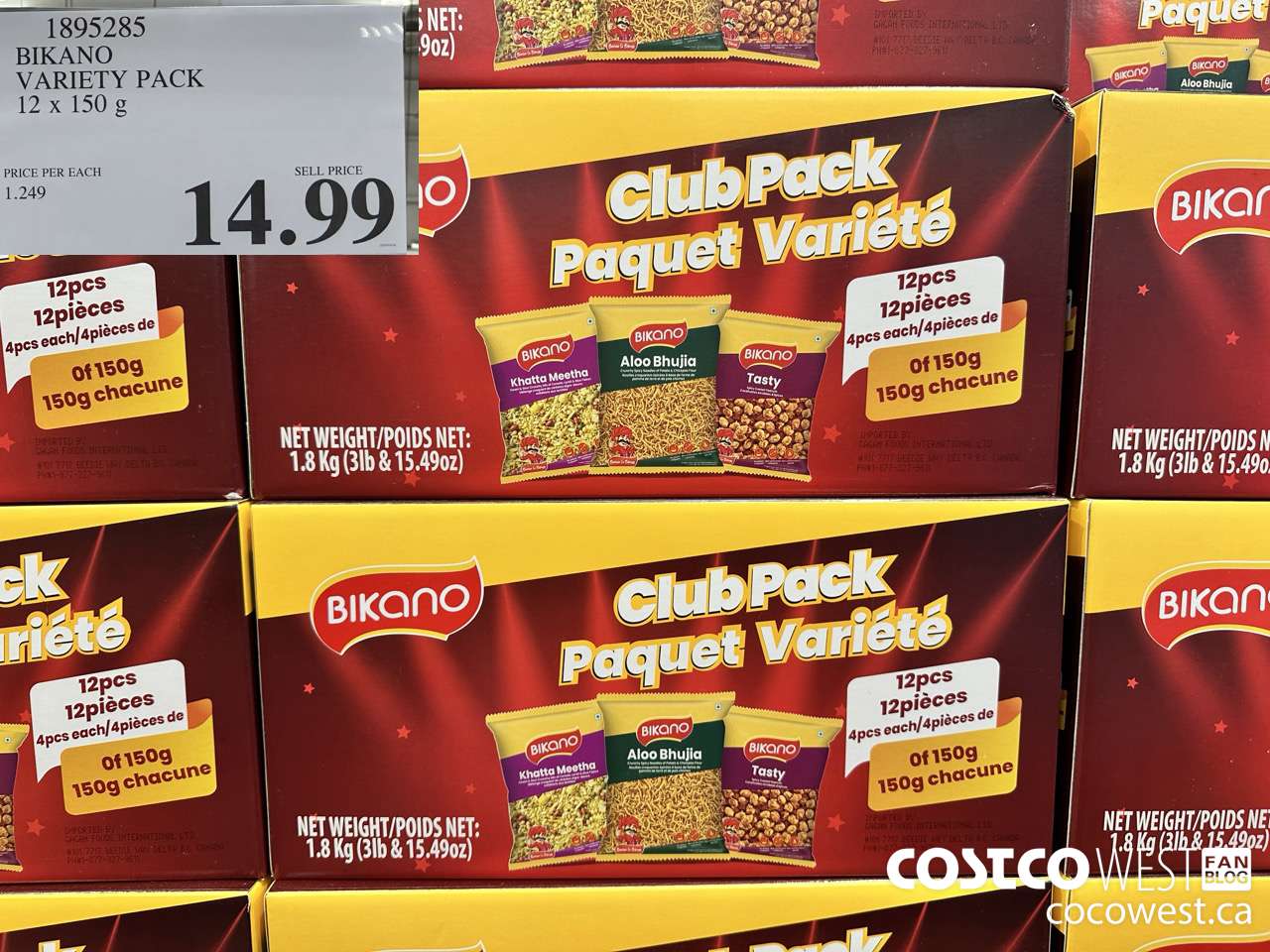 1895285 BIKANO VARIETY PACK 12 X 150G $14.99