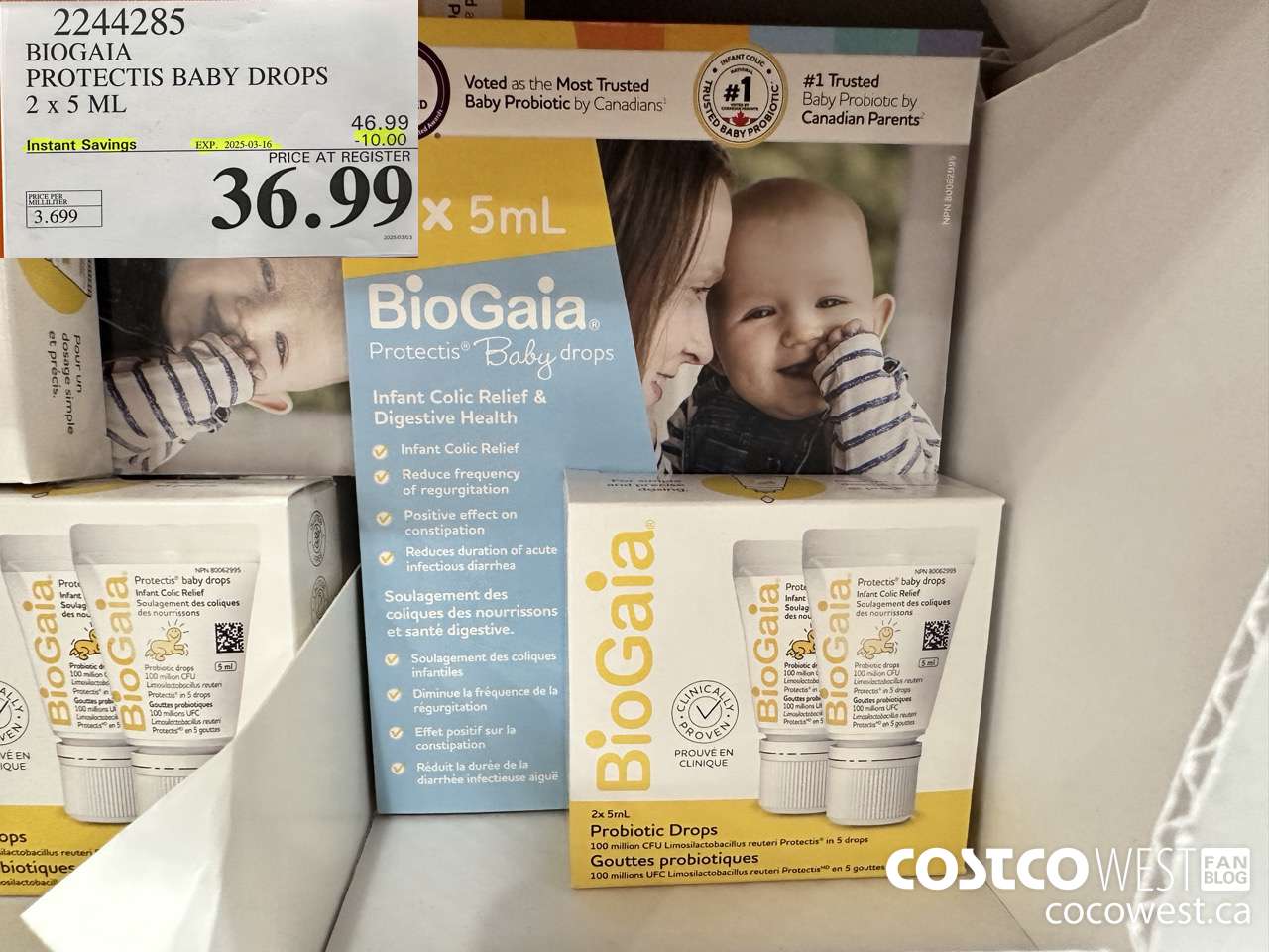2244285 BIOGAIA PROTECTIS BABY DROPS 2 X 5 ML ($10.00 INSTANT SAVINGS EXPIRES ON 2025-03-16) $36.99