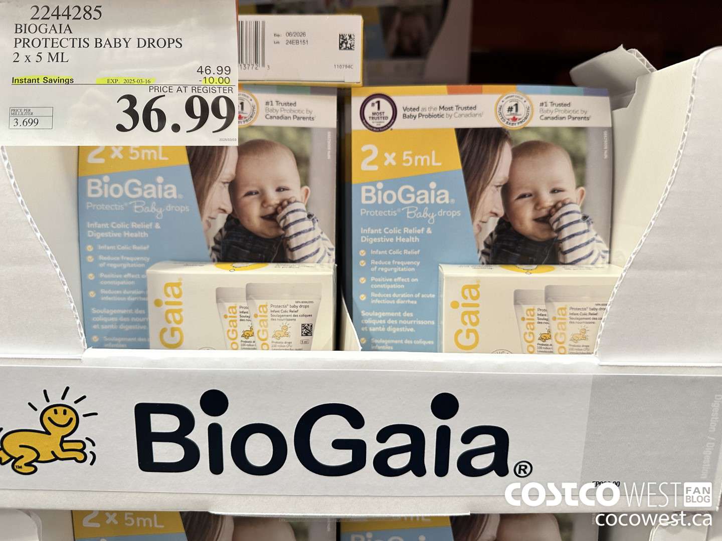 2244285 BIOGAIA PROTECTIS BABY DROPS 2 X 5 ML ($10.00 INSTANT SAVINGS EXPIRES ON 2025-03-16) $36.99
