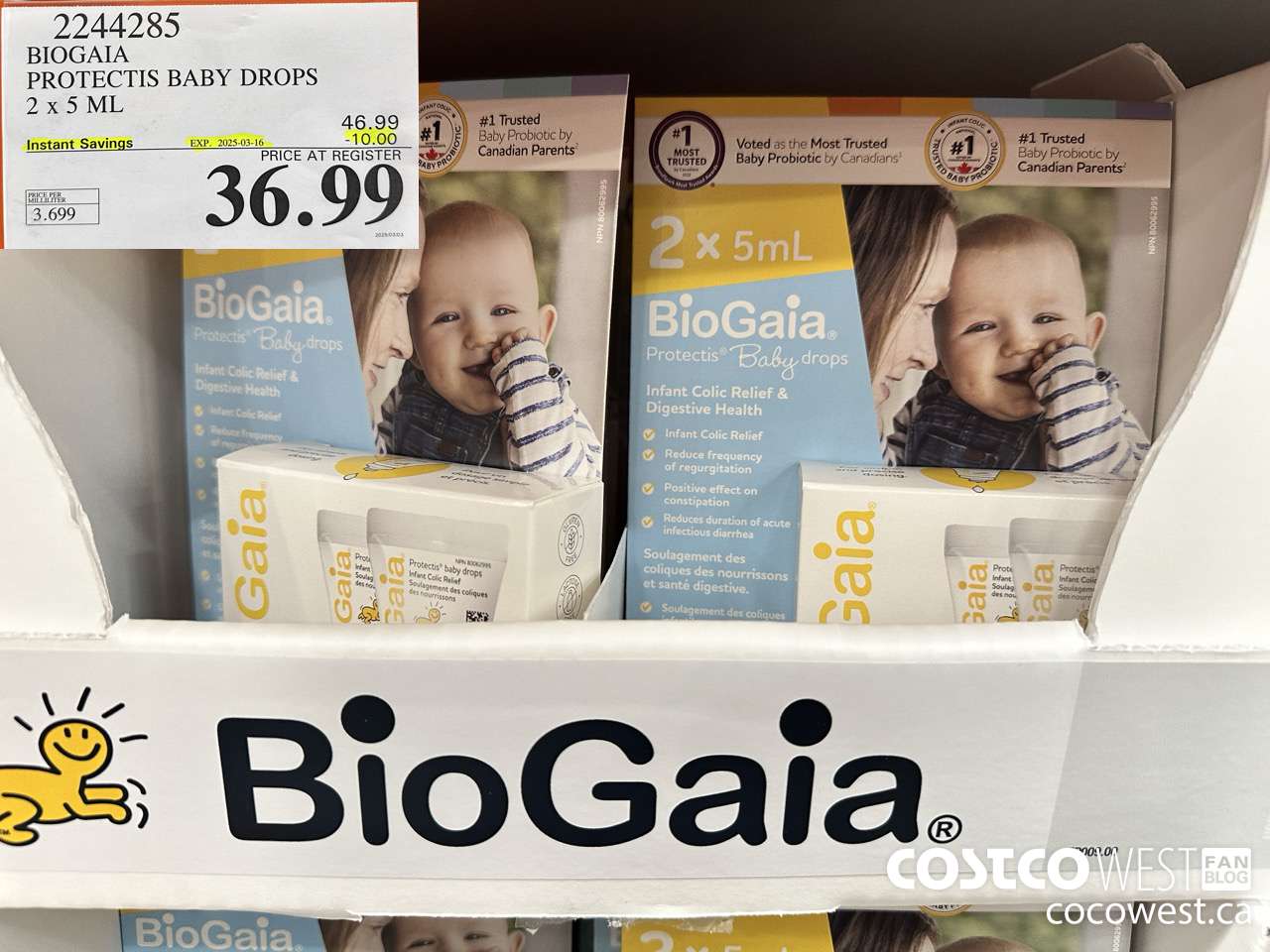 2244285 BIOGAIA PROTECTIS BABY DROPS 2 X 5 ML ($10.00 INSTANT SAVINGS EXPIRES ON 2025-03-16) $36.99