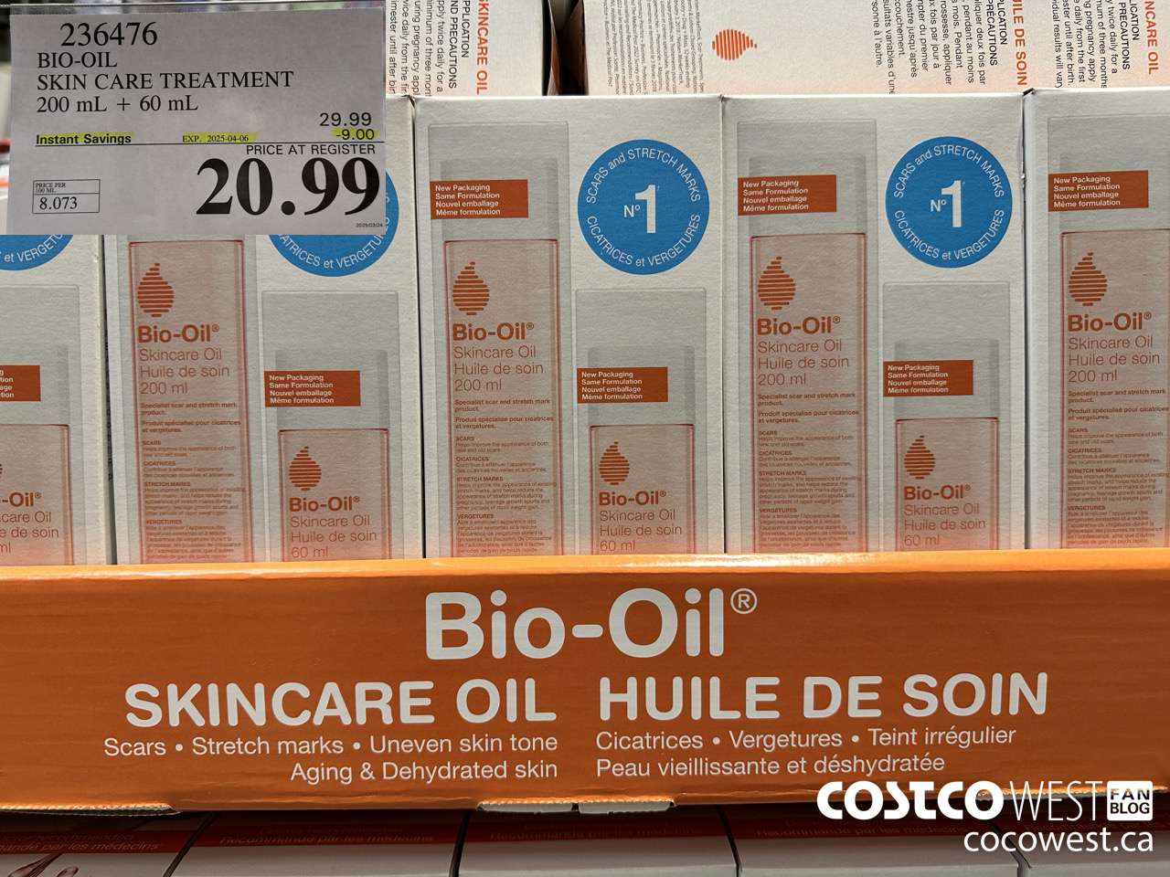 236476 BIO-OIL SKIN CARE TREATMENT 200 mL + 60 mL ($9.00 INSTANT SAVINGS EXPIRES ON 2025-04-06) $20.99