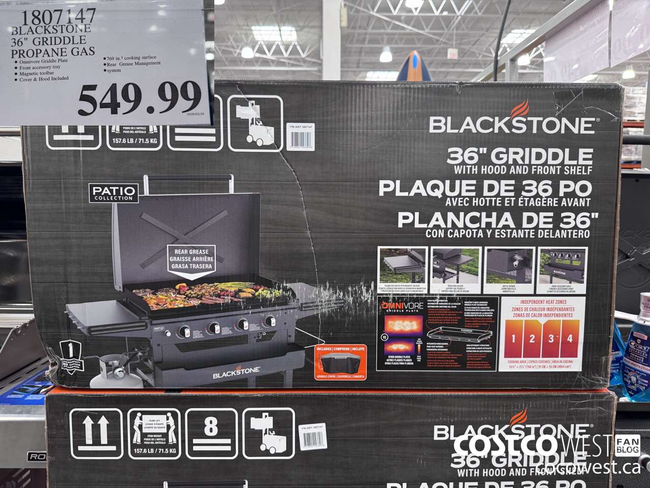 1807147 BLACKSTONE PROPANE GAS GRIDDLE $549.99