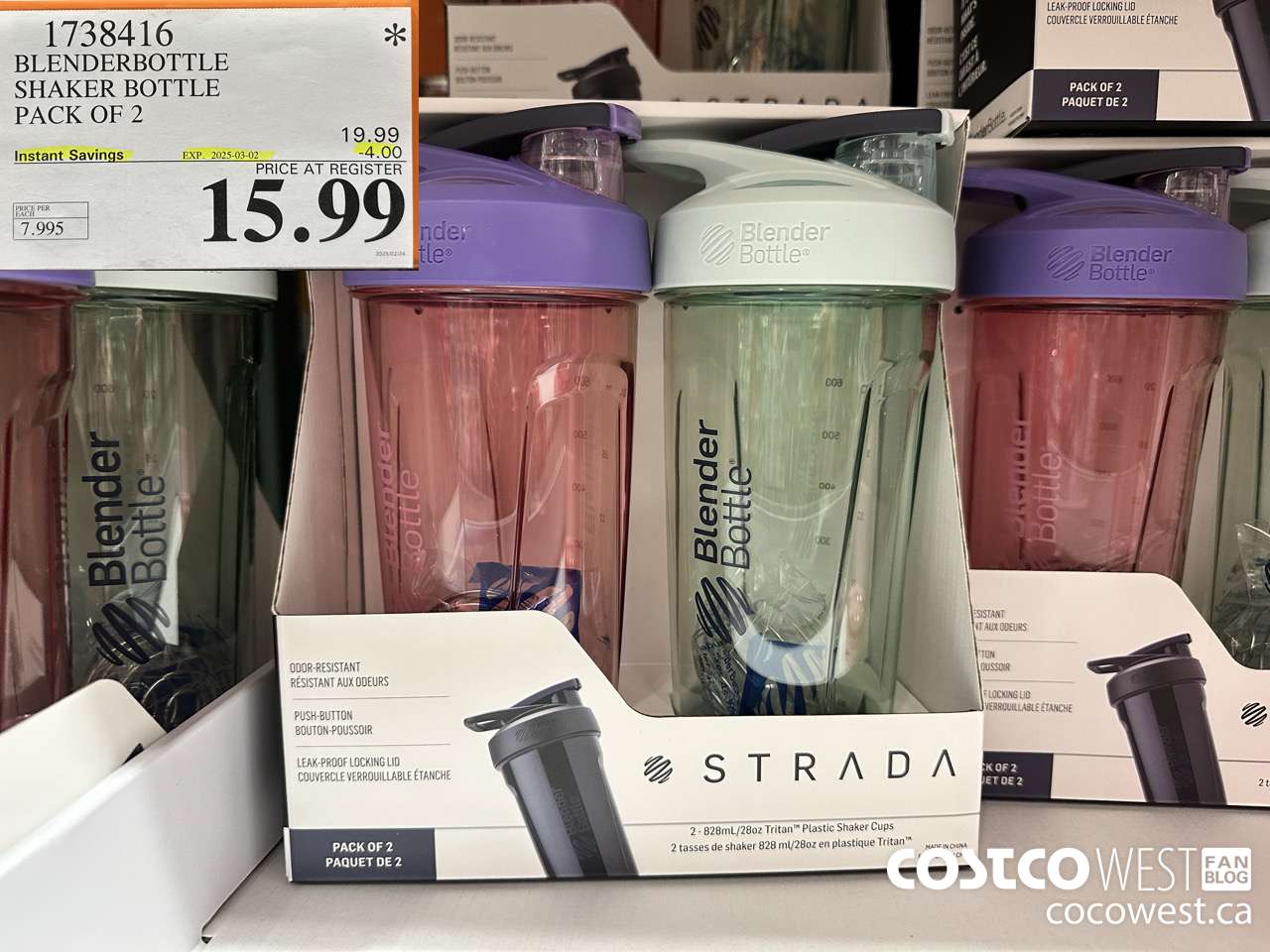 1738416 BLENDERBOTTLE SHAKER BOTTLE PACK OF 2 ($4.00 INSTANT SAVINGS EXPIRES ON 2025-03-02) $15.99