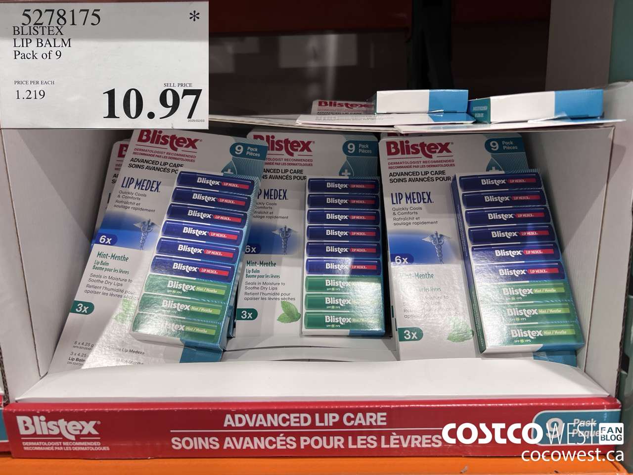 5278175 BLISTEX LIP BALM PACK OF 9 $10.97