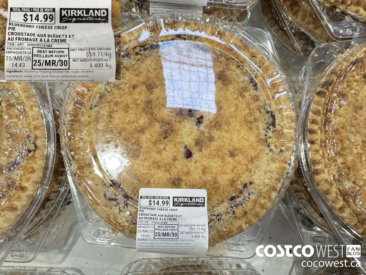 1127484 BLUEBERRY CHEESE CRISP 1.400 KG $14.99