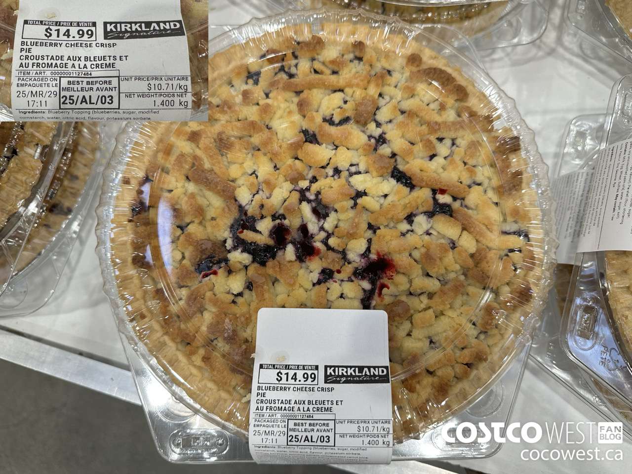 1127484 BLUEBERRY CHEESE CRISP 1.400 KG $14.99