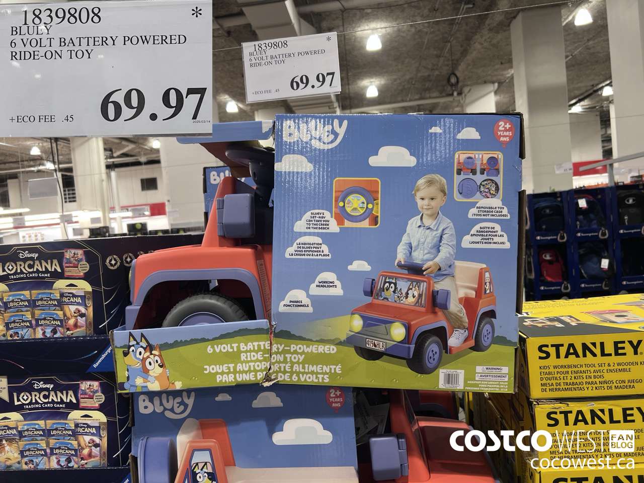 1839808 BLUEY 6 VOLT BATTERY POWERED RIDE-ON TOY $69.97