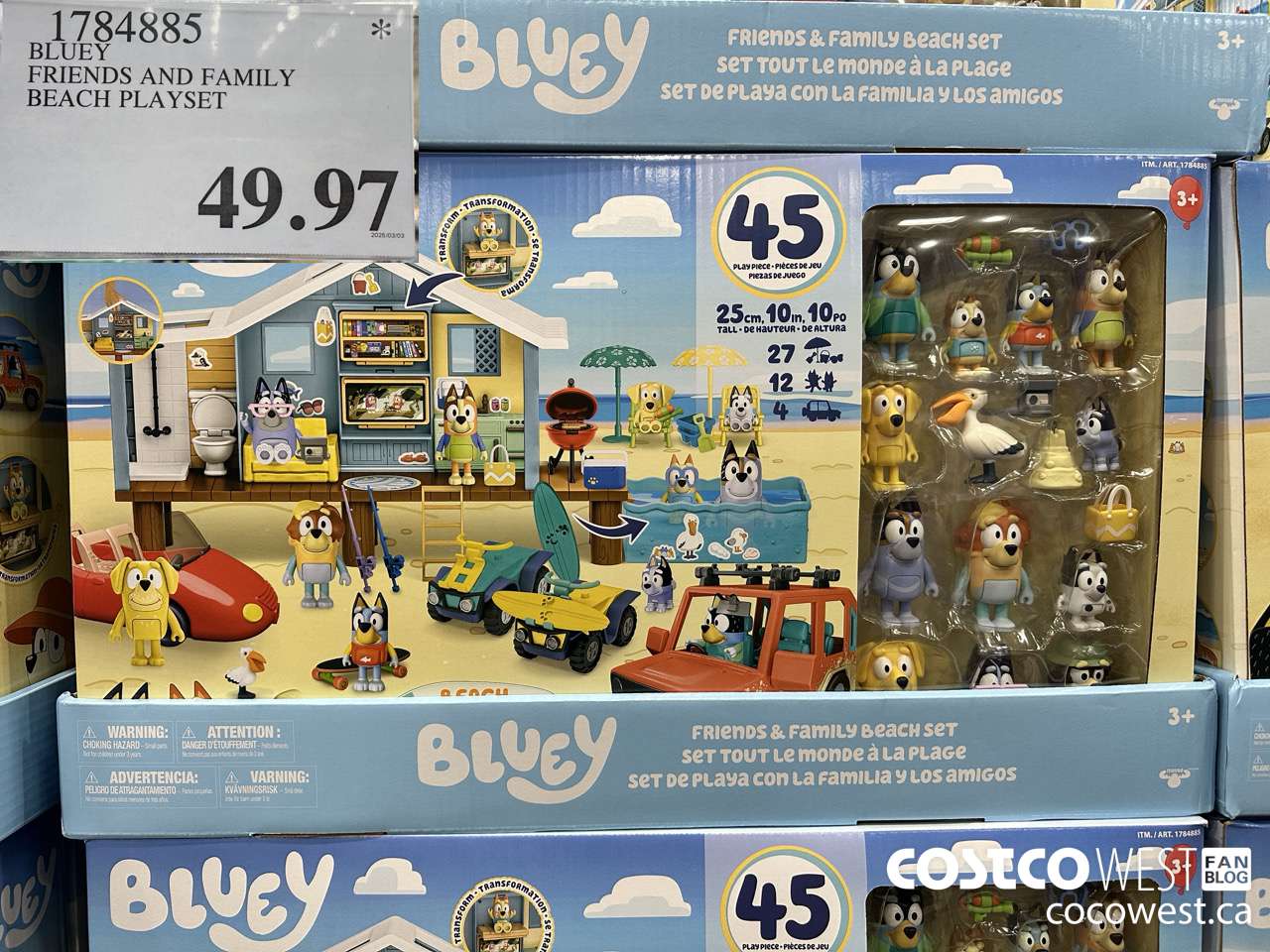 1784885 BLUEY FRIENDS AND FAMILY BEACH PLAYSET $49.97