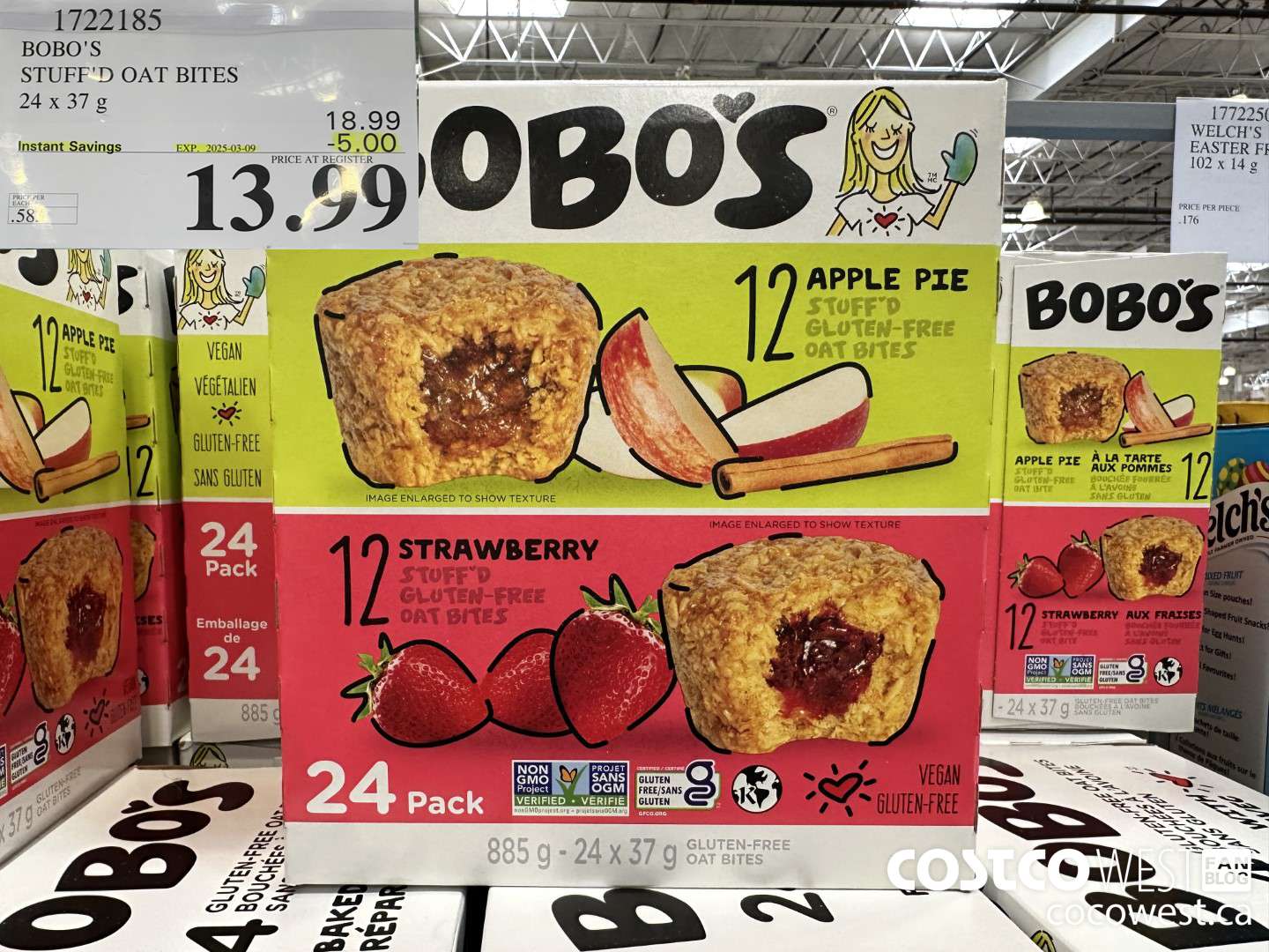 1722185 BOBO'S STUFFED OAT BITES 24 X 37 G ($5.00 INSTANT SAVINGS EXPIRES ON 2025-03-09) $13.99