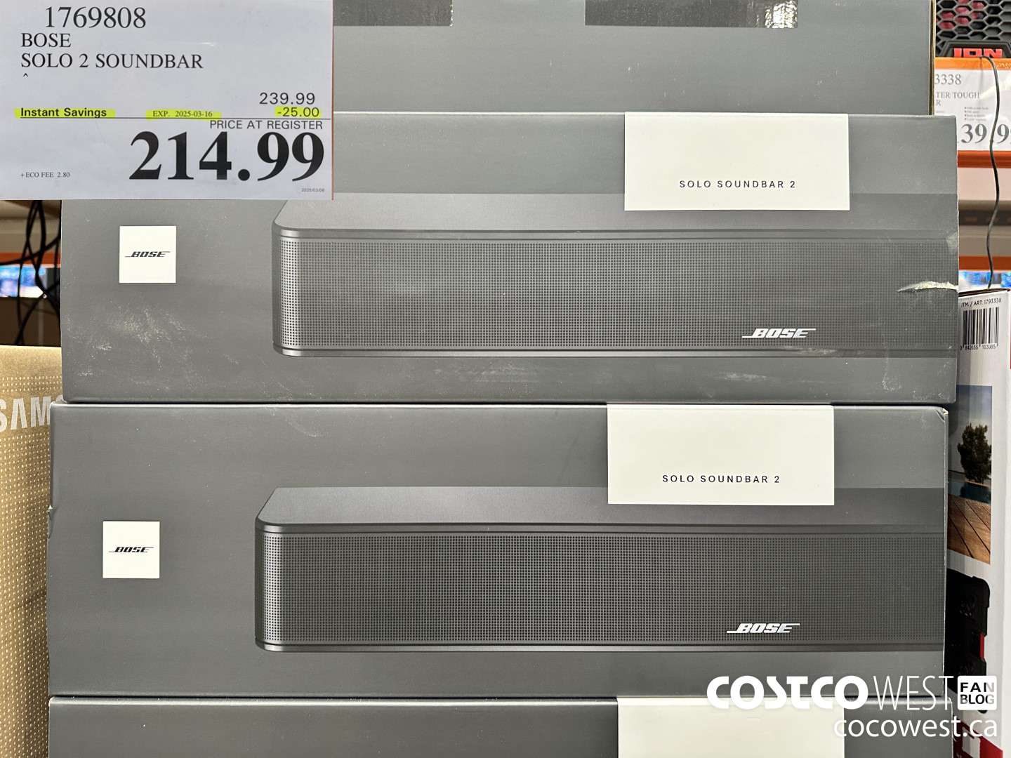1769808 BOSE SOLO 2 SOUNDBAR ($25.00 INSTANT SAVINGS EXPIRES ON 2025-03-16) $214.99