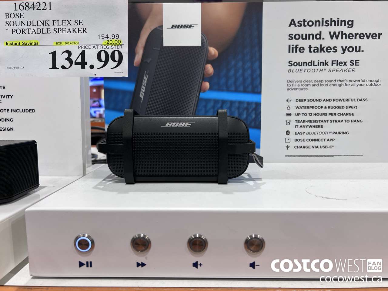 1684221 BOSE SOUNDLINK FLEX SPEAKER ($20.00 INSTANT SAVINGS EXPIRES ON 2025-03-30) $134.99