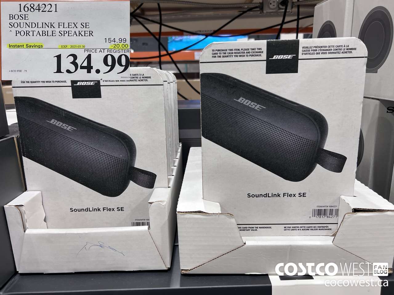 1684221 BOSE SOUNDLINK FLEX SPEAKER ($20.00 INSTANT SAVINGS EXPIRES ON 2025-03-30) $134.99