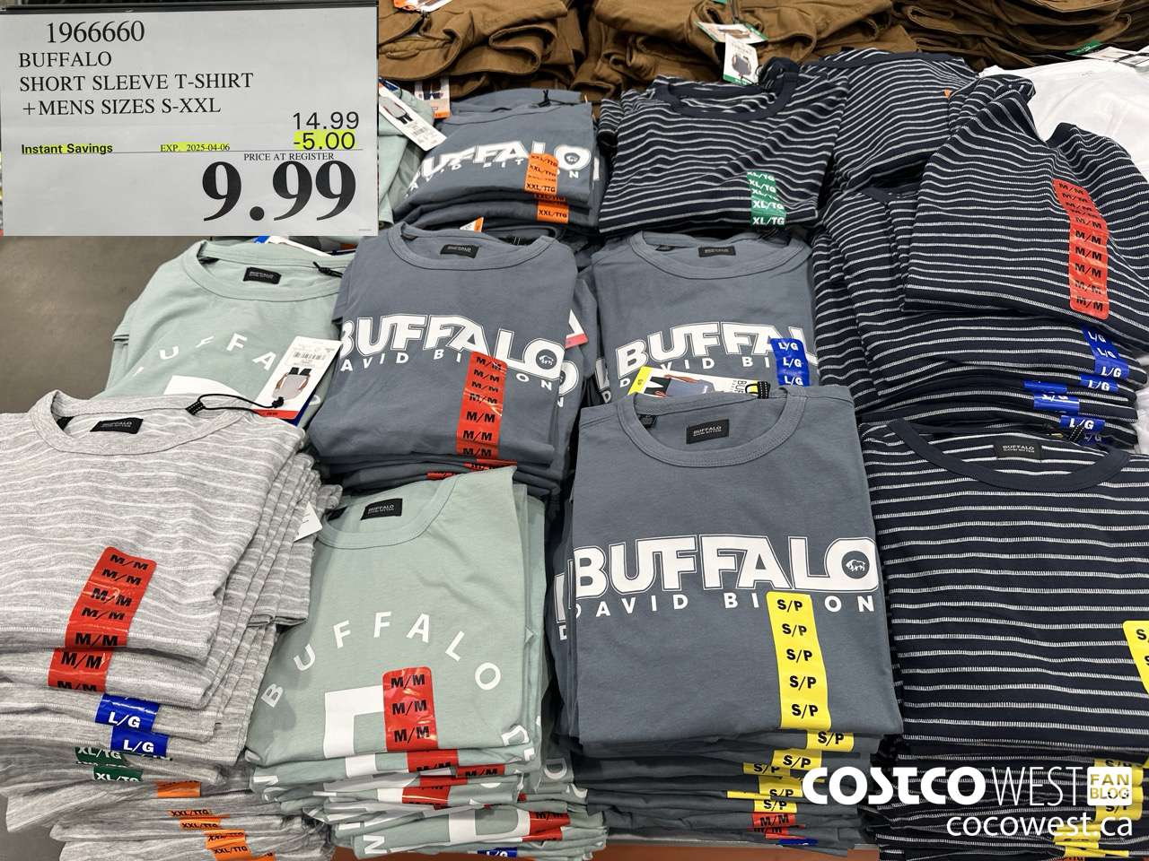 1966660 BUFFALO SHORT SLEEVE T-SHIRT MENS SIZES S-XXL ($5.00 INSTANT SAVINGS EXPIRES ON 2025-04-06) $9.99