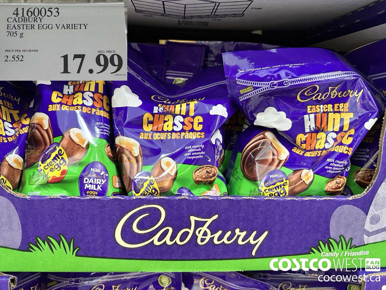 4160053 CADBURY EASTER EGG VARIETY 705G $17.99