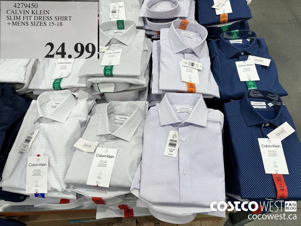 4279450 CALVIN KLEIN SLIM FIT DRESS SHIRT MENS SIZES 15-18 $24.99