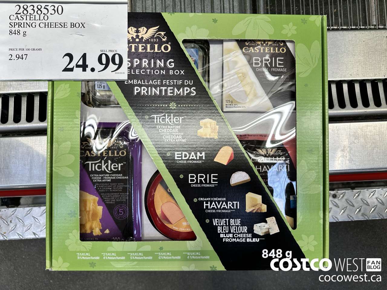 2838530 CASTELLO SPRING CHEESE BOX 848 G $24.99