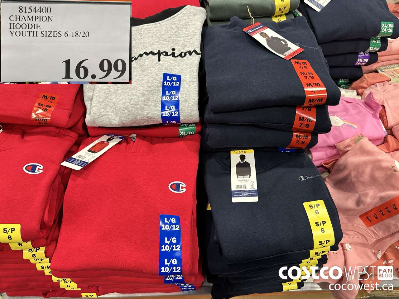 8154400 CHAMPION HOODIE YOUTH SIZES 16-18/20 $16.99