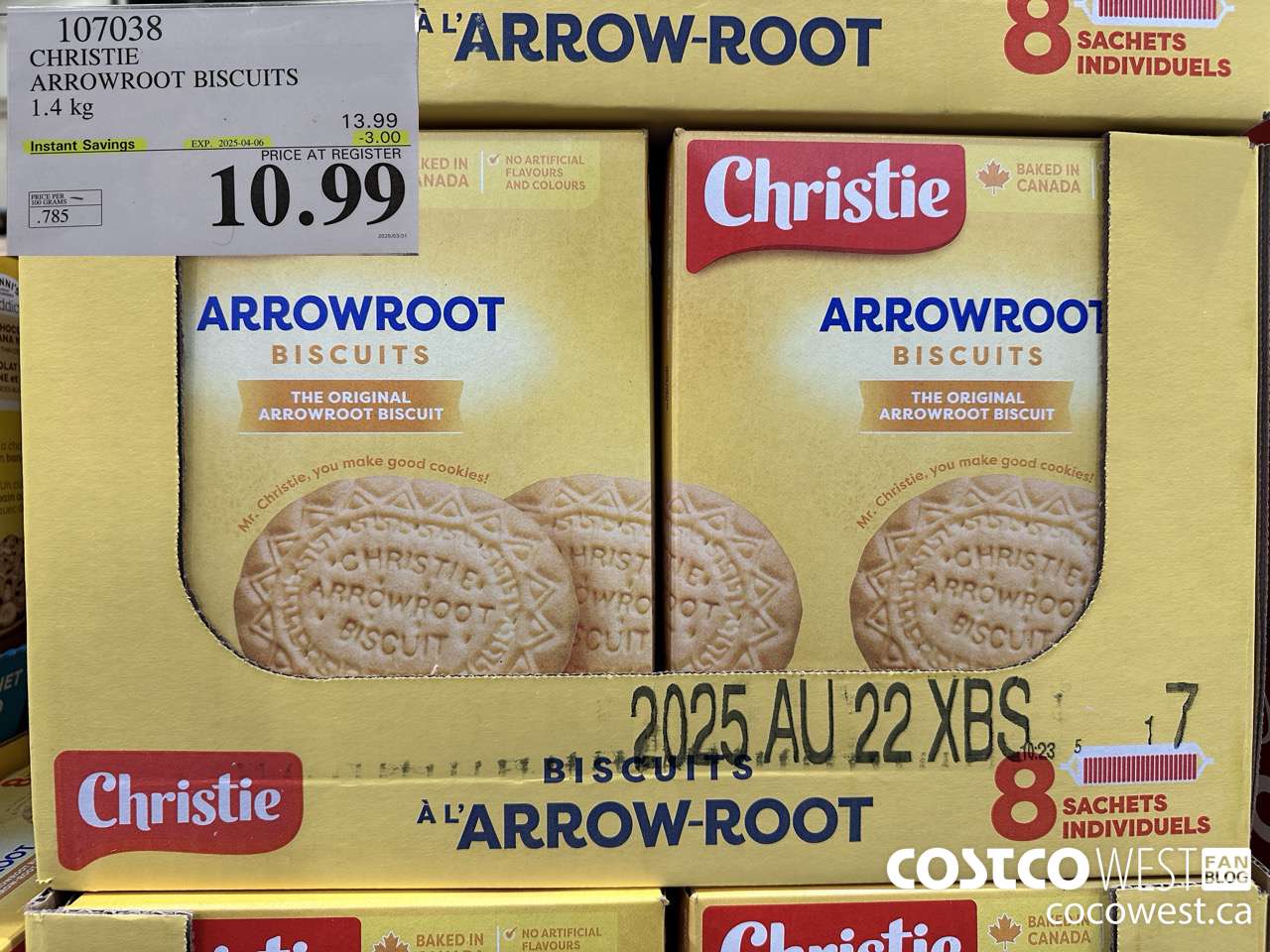 107038 CHRISTIE ARROWROOT BISCUITS 1.4 KG ($3.00 INSTANT SAVINGS EXPIRES ON 2025-04-06) $10.99