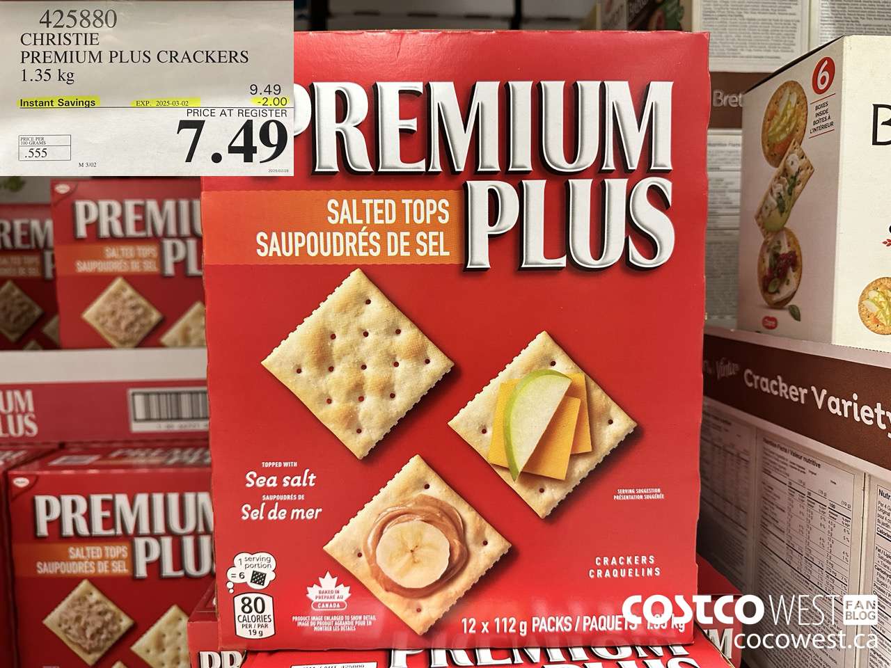 425880 CHRISTIE PREMIUM PLUS CRACKERS 1.35 kg ($2.00 INSTANT SAVINGS EXPIRES ON 2025-03-02) $7.49