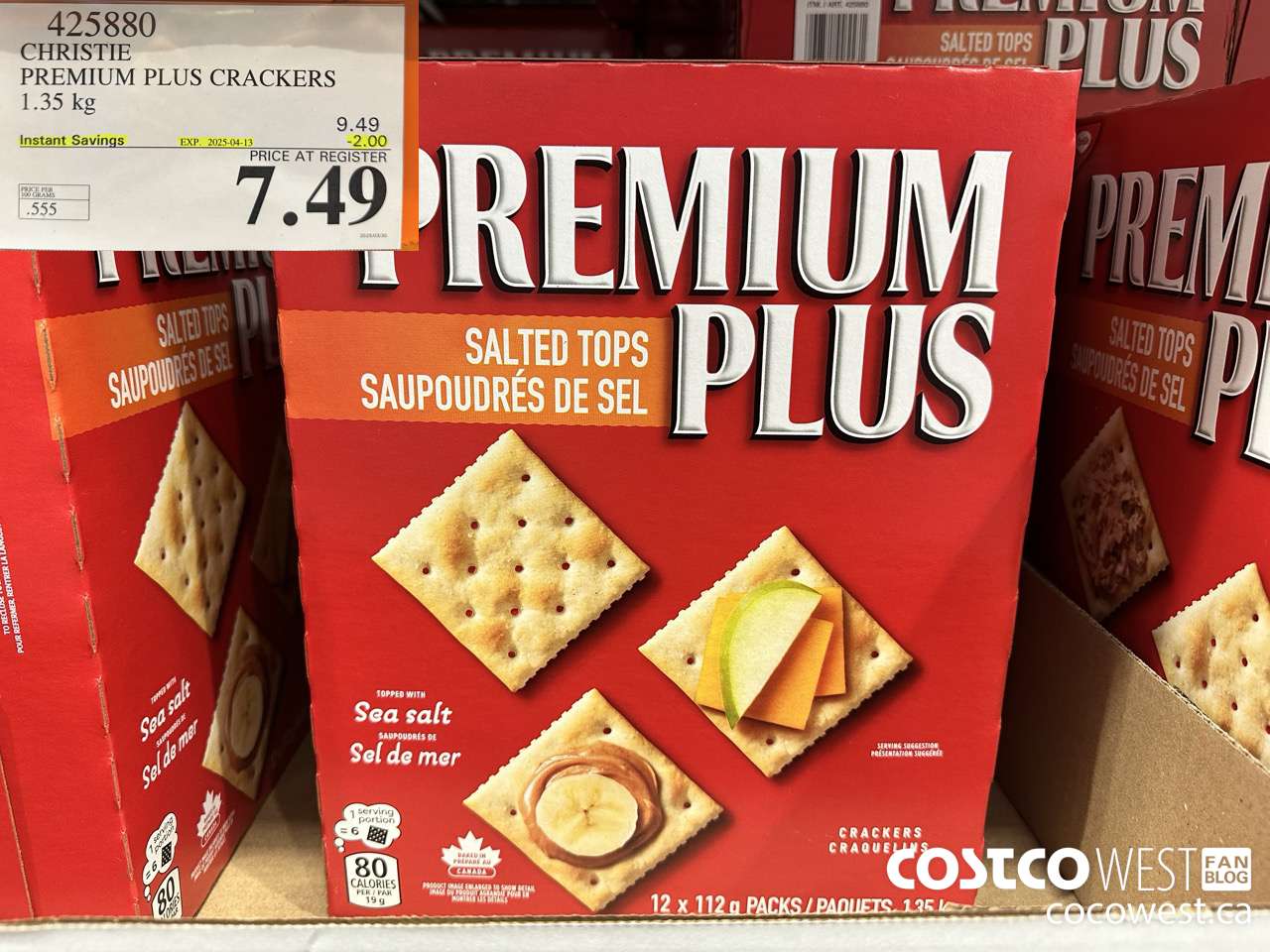 425880 CHRISTIE PREMIUM PLUS CRACKERS 1.35 kg ($2.00 INSTANT SAVINGS EXPIRES ON 2025-04-13) $7.49