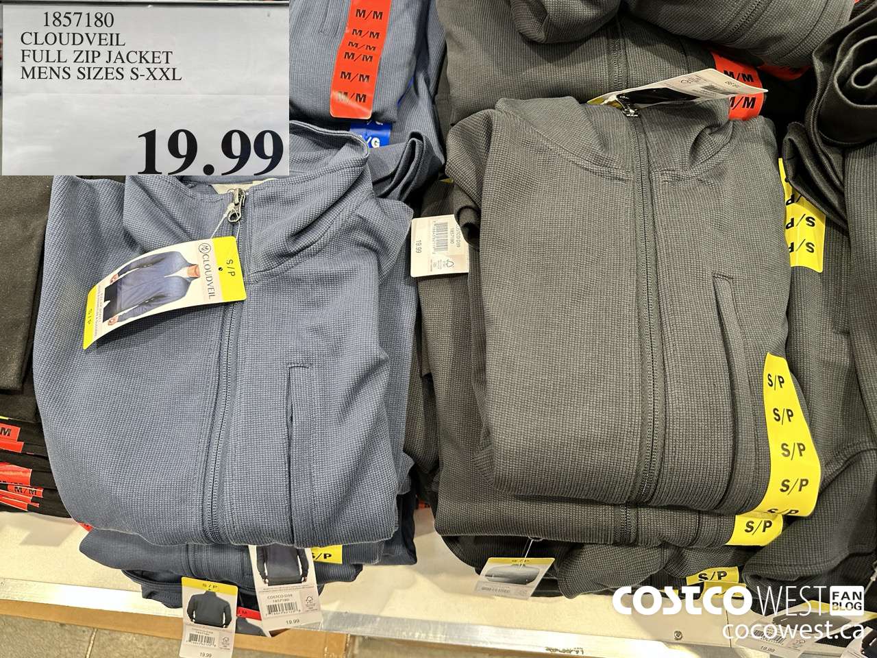 1857180 CLOUDVEIL FULL ZIP JACKET MENS SIZES S-XXL $19.99