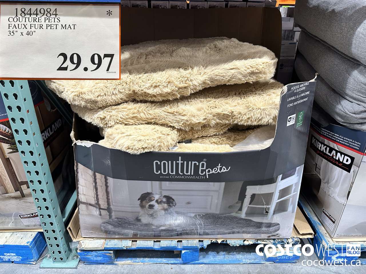 1844984 COUTURE PETS FAUX FUR PET MAT 35