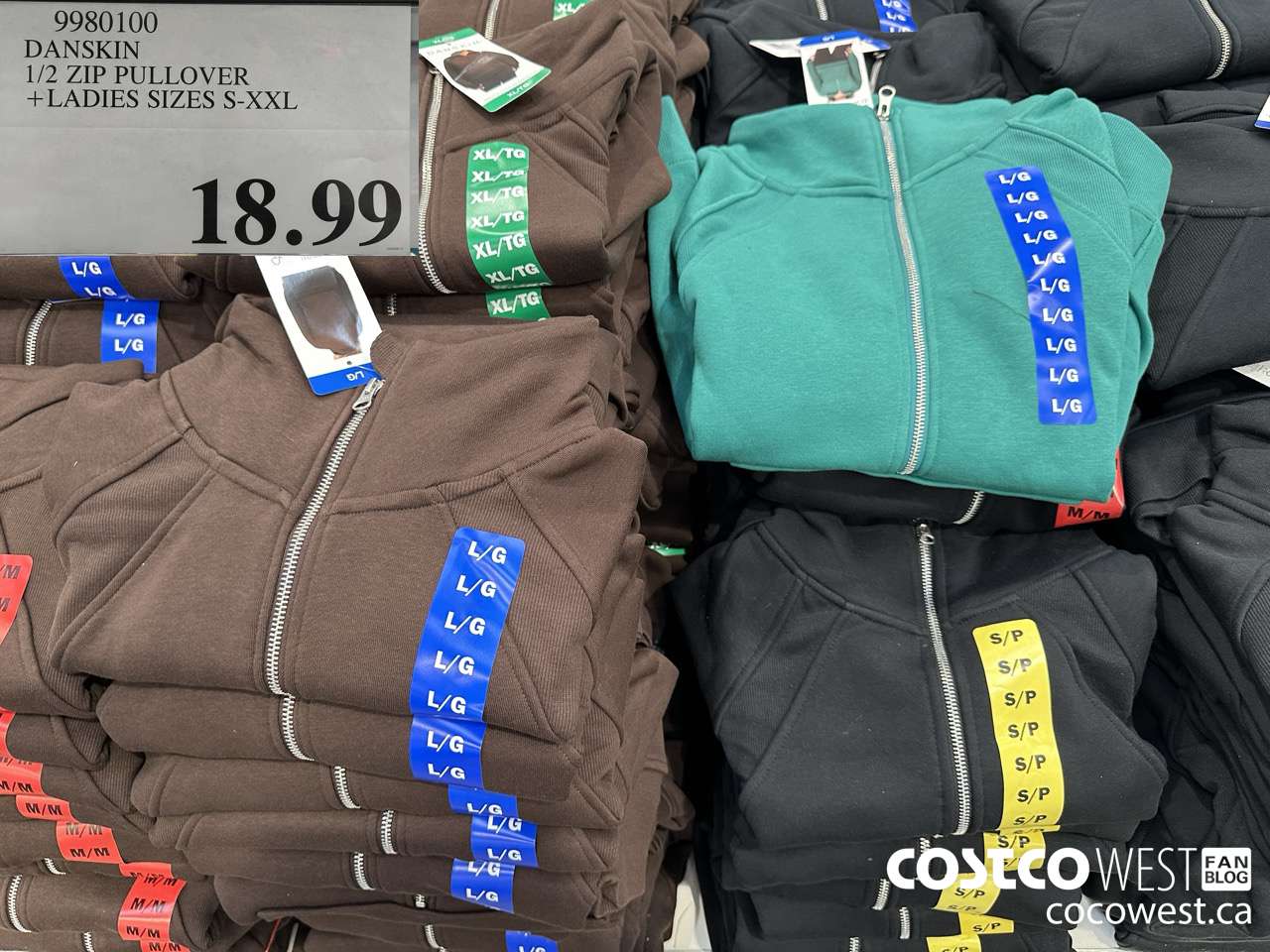 9980100 DANSKIN 1/2 ZIP PULLOVER LADIES SIZE S-XXL $18.99