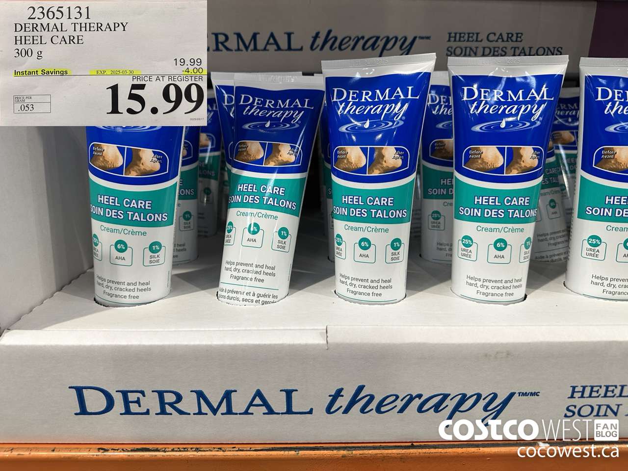 2365131 DERMAL THERAPY HEEL CARE 300G ($4.00 INSTANT SAVINGS EXPIRES ON 2025-03-30) $15.99