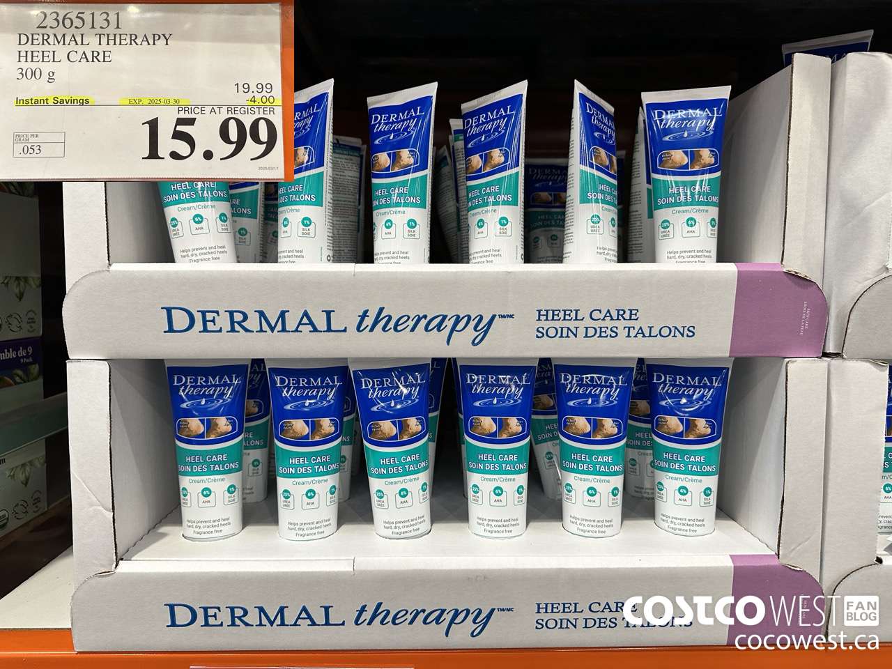 2365131 DERMAL THERAPY HEEL CARE 300G ($4.00 INSTANT SAVINGS EXPIRES ON 2025-03-30) $15.99