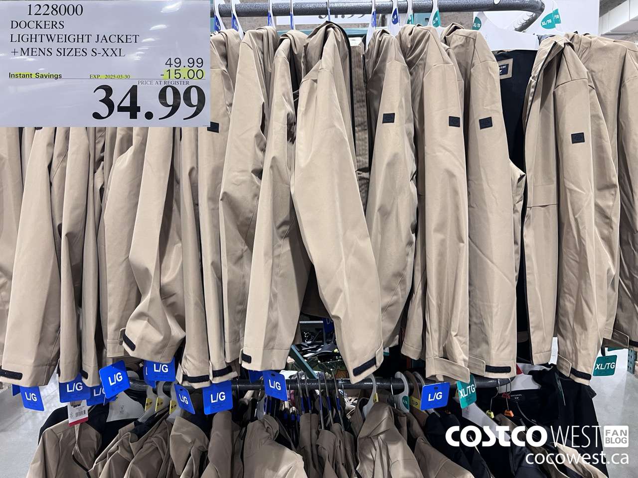 1228000 DOCKERS LIGHTWEIGHT JACKET MENS SIZES S-XXL ($15.00 INSTANT SAVINGS EXPIRES ON 2025-03-30) $34.99