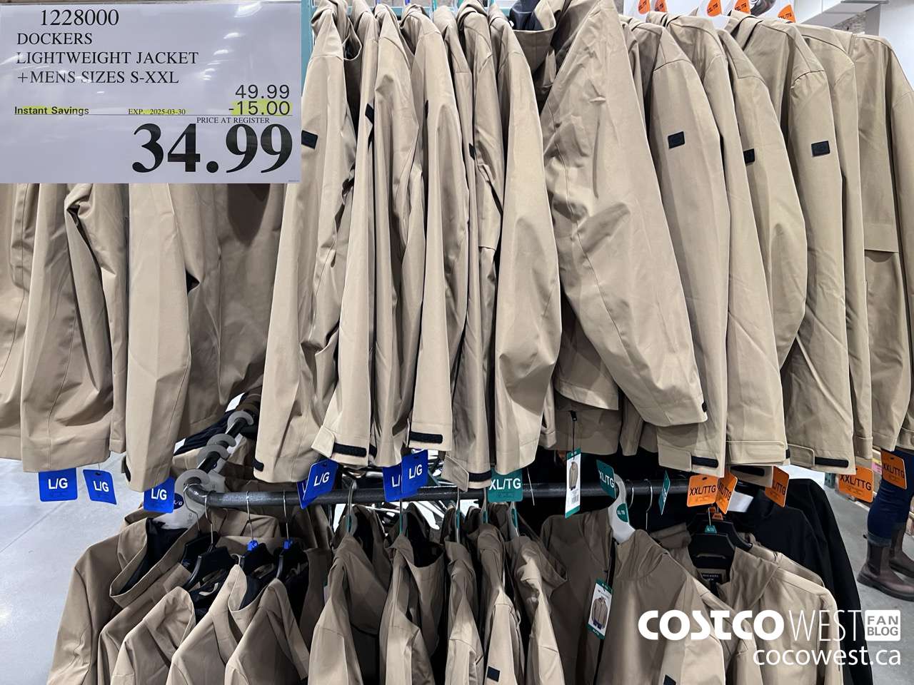 1228000 DOCKERS LIGHTWEIGHT JACKET MENS SIZES S-XXL ($15.00 INSTANT SAVINGS EXPIRES ON 2025-03-30) $34.99