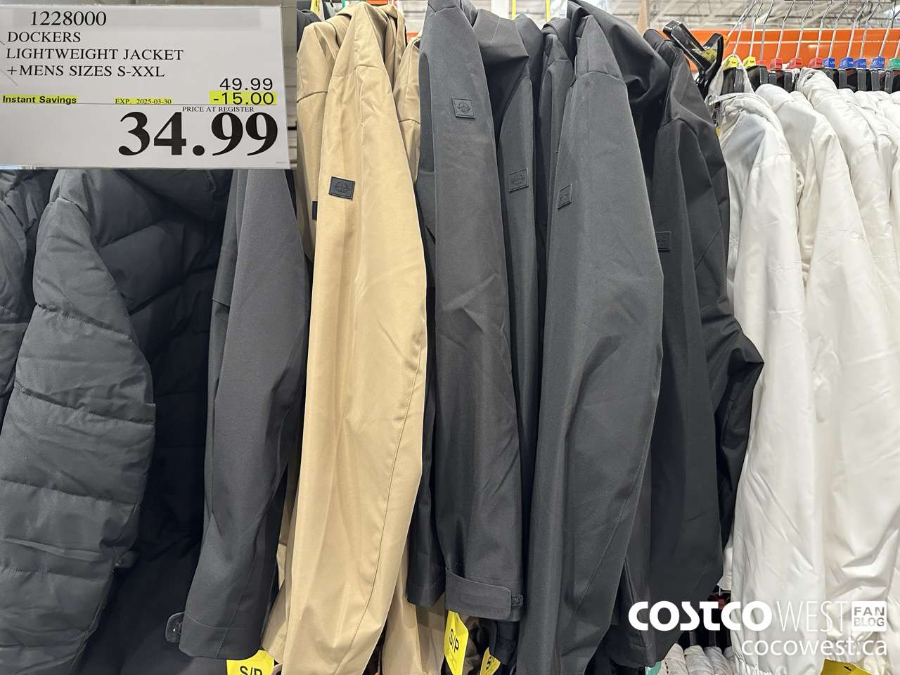 1228000 DOCKERS LIGHTWEIGHT JACKET MENS SIZES S-XXL ($15.00 INSTANT SAVINGS EXPIRES ON 2025-03-30) $34.99