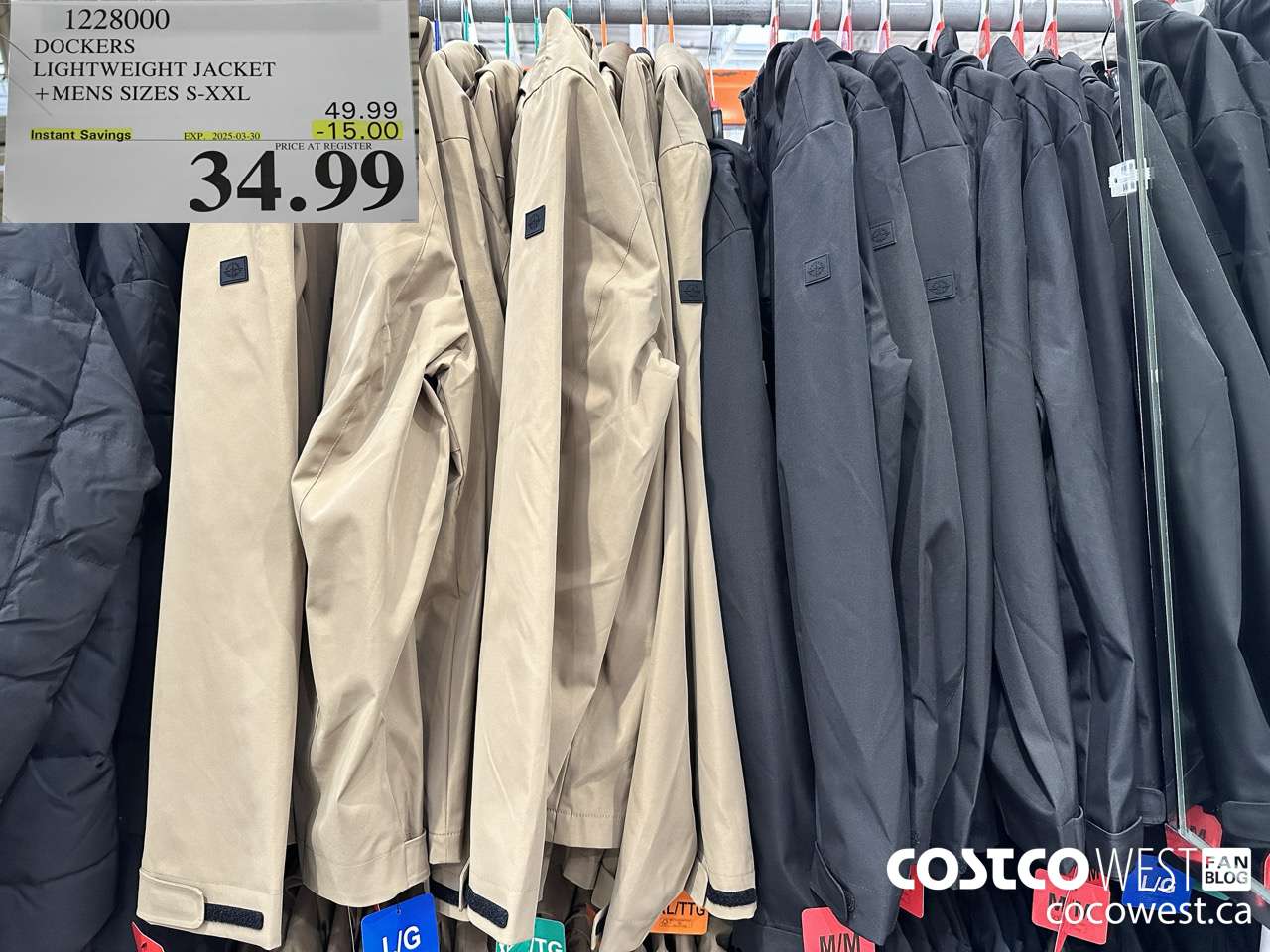 1228000 DOCKERS LIGHTWEIGHT JACKET MENS SIZES S-XXL ($15.00 INSTANT SAVINGS EXPIRES ON 2025-03-30) $34.99