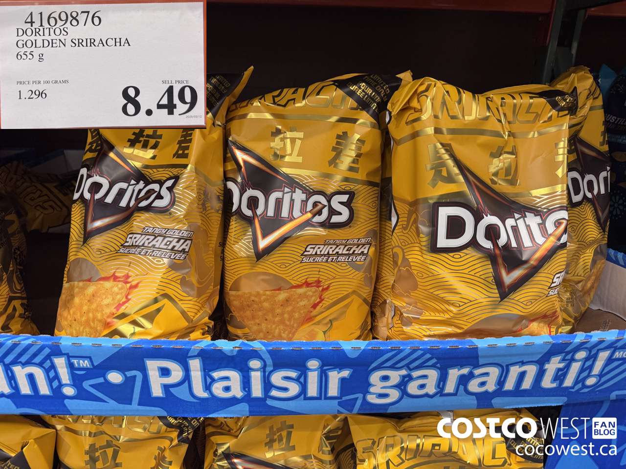 4169876 DORITOS GOLDEN SRIRACHA 655G $8.49