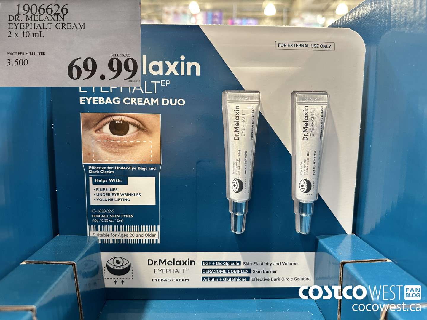 1906626 DR. MELAXIN™ EYEPHALT CREAM 2x 10 mL $69.99
