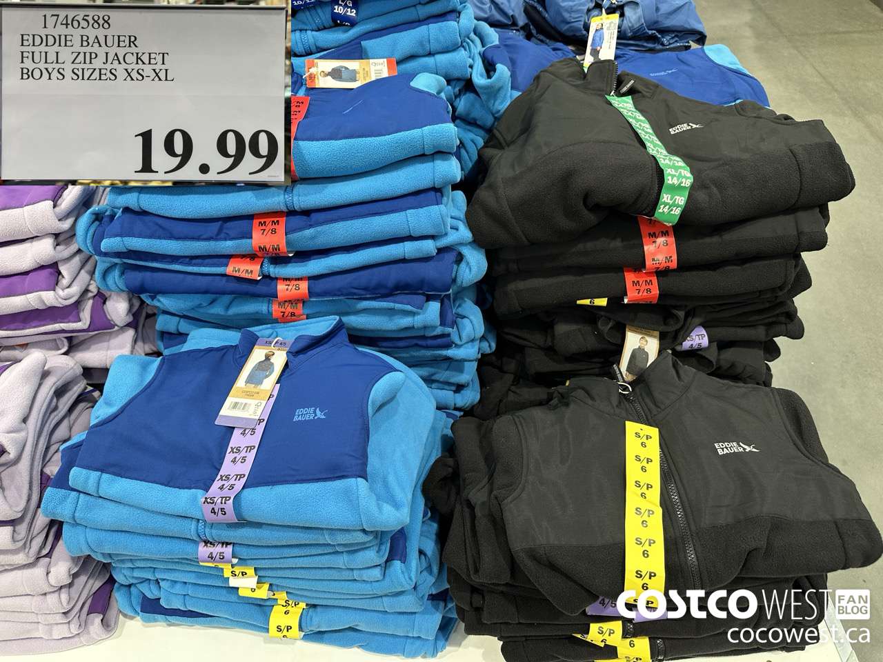 1746588 EDDIE BAUER FULL ZIP JACKET BOYS SIZES XS-XL $19.99