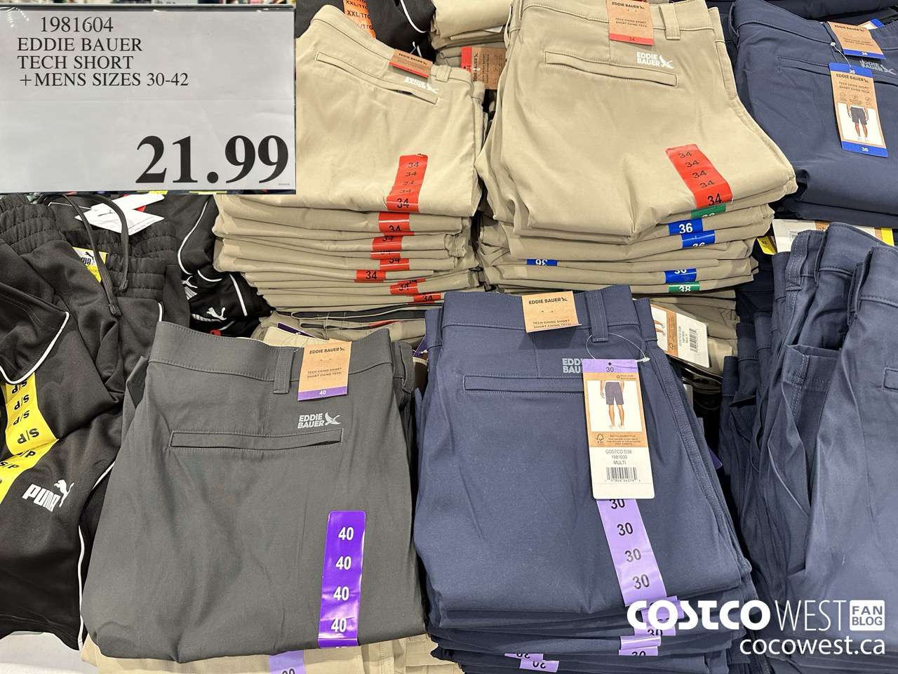 1981604 EDDIE BAUER TECH SHORT MENS SIZES 30-42 $21.99