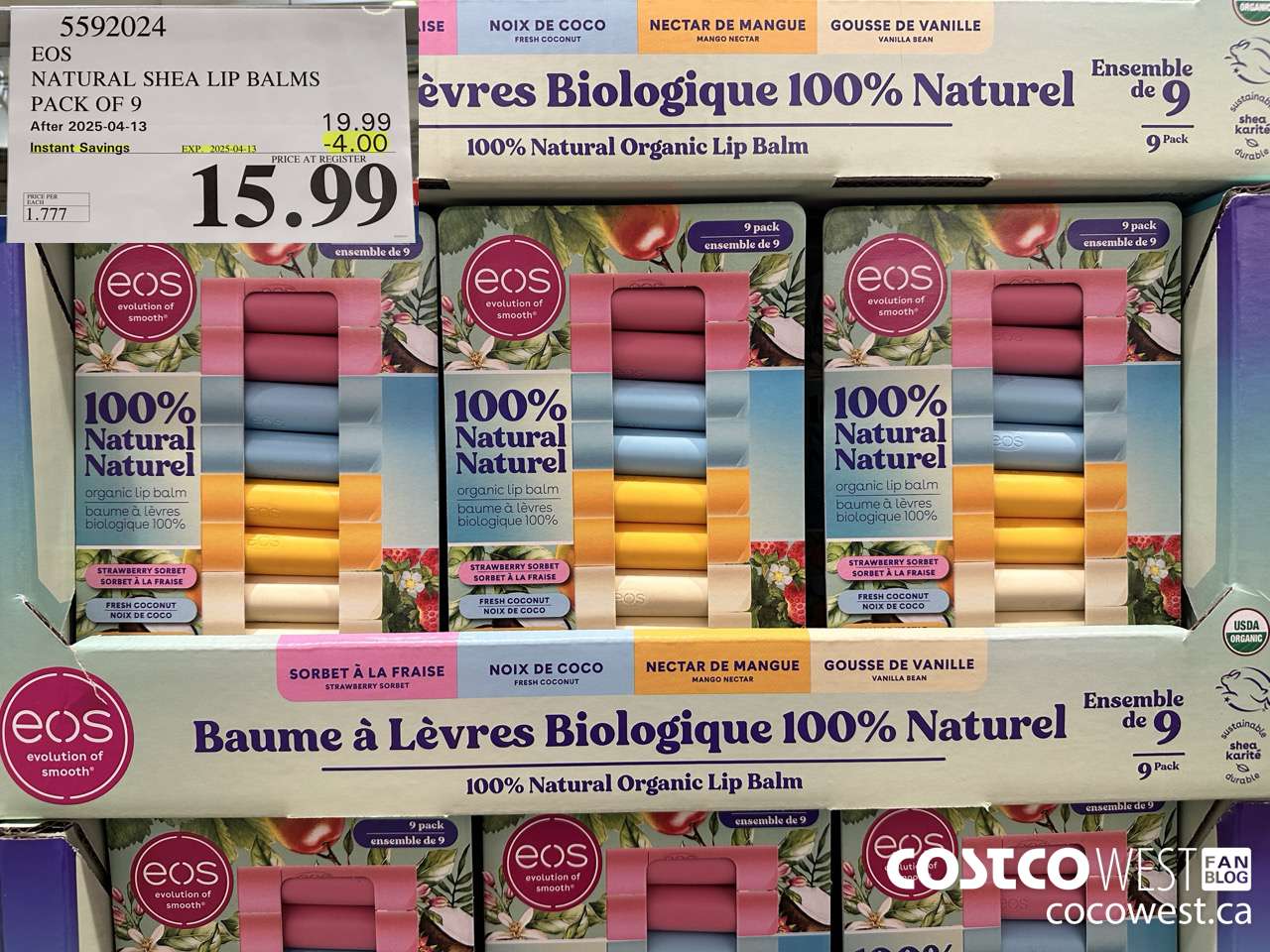5592024 EOS NATURAL SHEA LIP BALMS PACK OF 9 ($4.00 INSTANT SAVINGS EXPIRES ON 2025-04-13) $15.99
