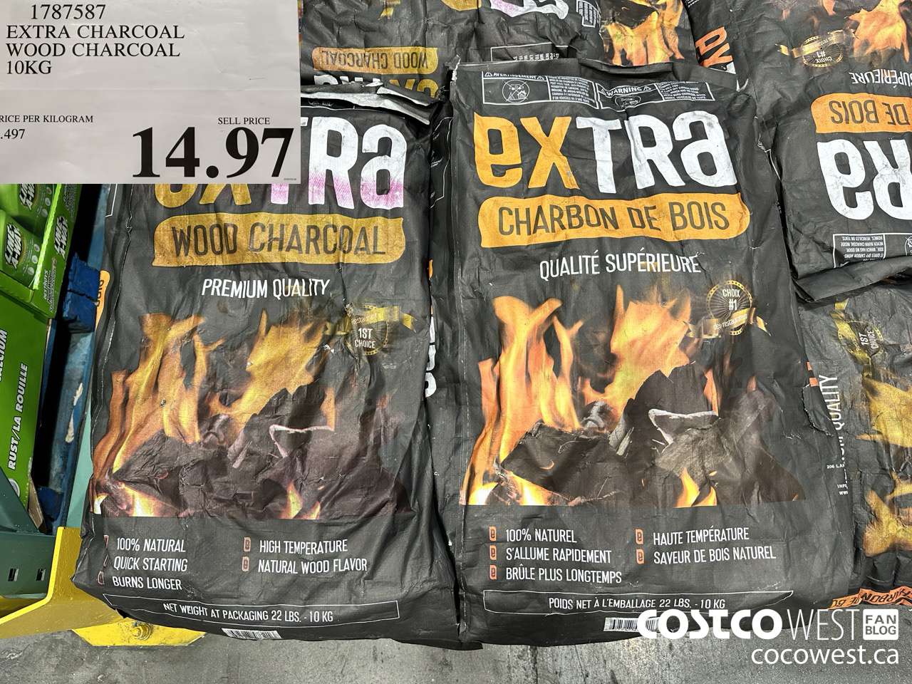 1787587 EXTRA CHARCOAL WOOD CHARCOAL 10KG $14.97