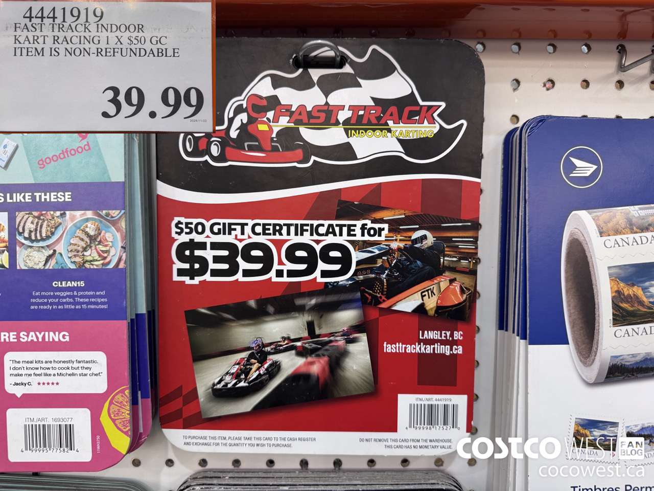 4441919 FAST TRACK INDOOR KART RACING 2 X $25 GIFT CERTIFICATES $39.99