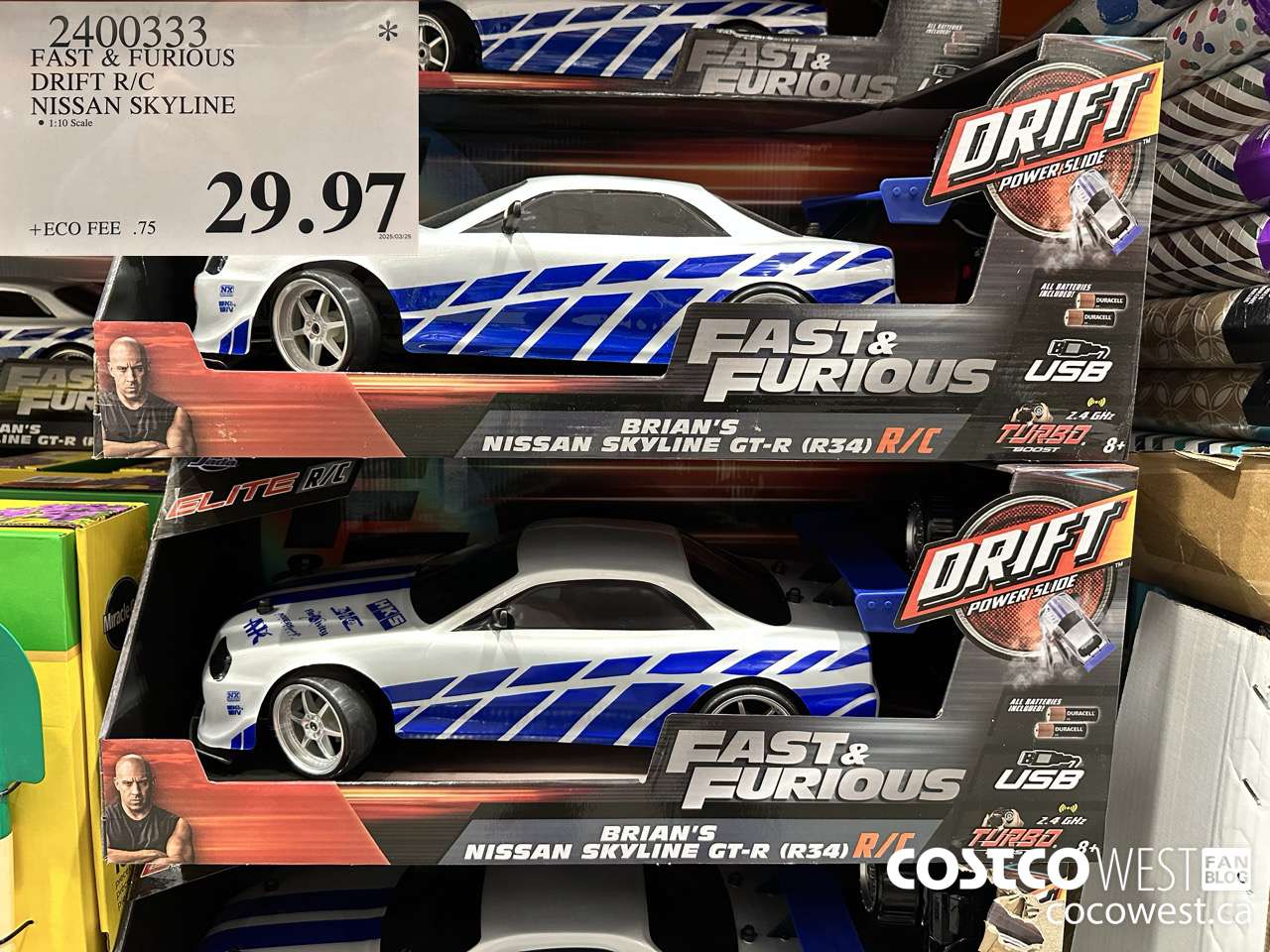 2400333 FAST & FURIOUS DRIFT R/C NISSAN SKYLINE $29.97