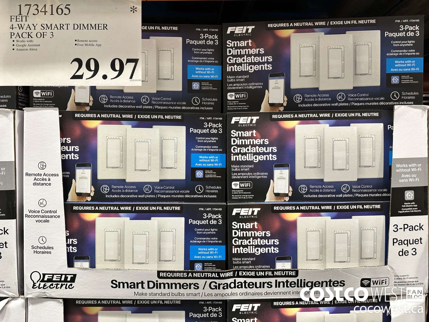 1734165 FEIT SMART DIMMER 3PK $29.97