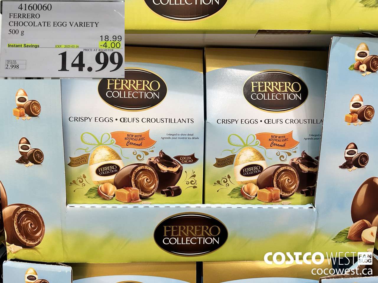 4160060 FERRERO CHOCOLATE EGG VARIETY 500G ($4.00 INSTANT SAVINGS EXPIRES ON 2025-03-16) $14.99