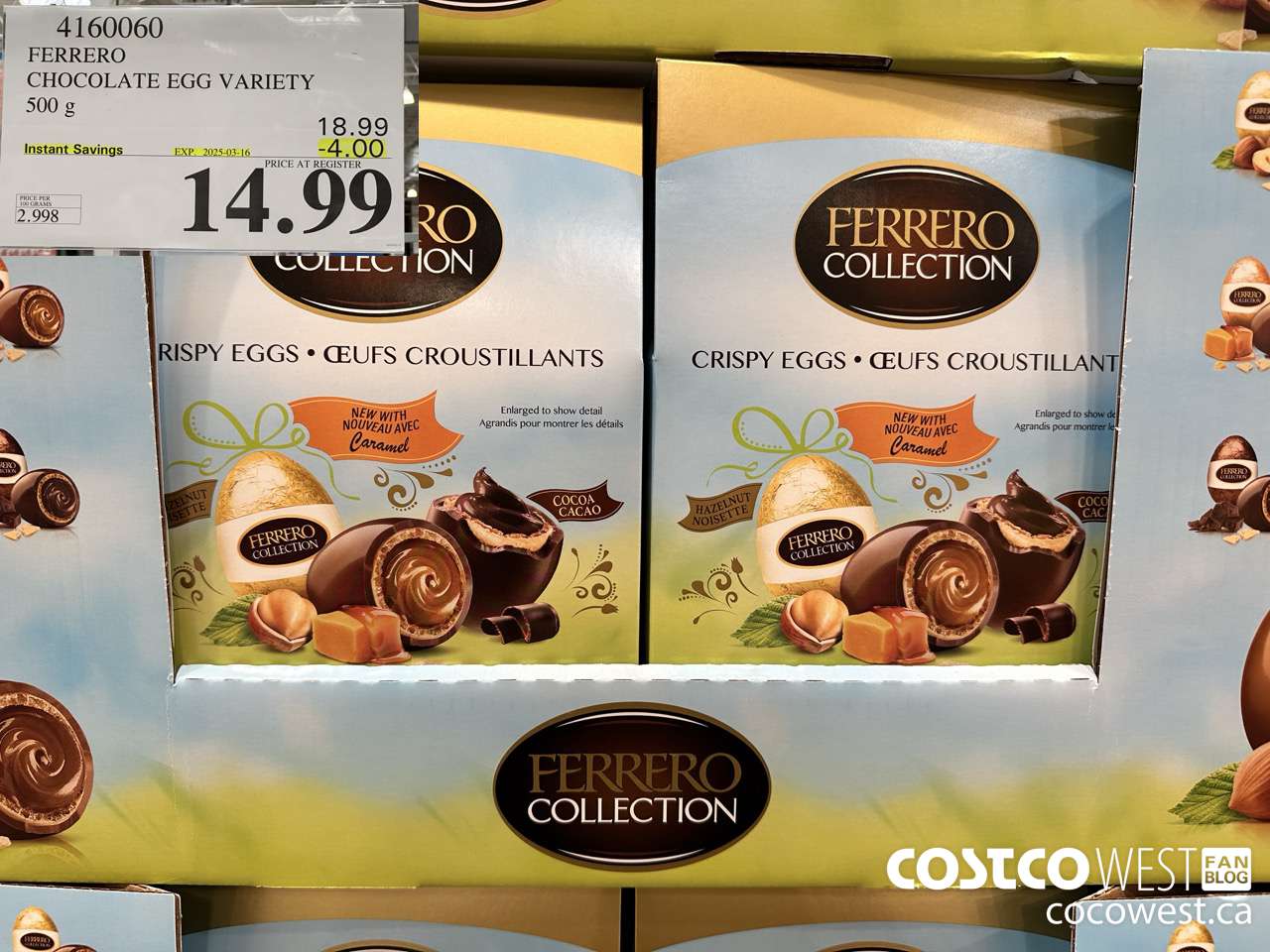 4160060 FERRERO CHOCOLATE EGG VARIETY 500G ($4.00 INSTANT SAVINGS EXPIRES ON 2025-03-16) $14.99