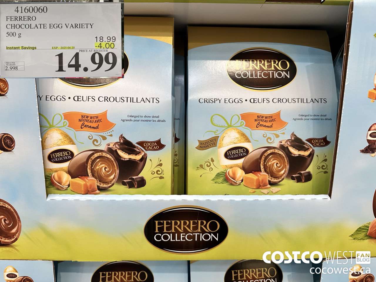 4160060 FERRERO CHOCOLATE EGG VARIETY 500G ($4.00 INSTANT SAVINGS EXPIRES ON 2025-04-20) $14.99