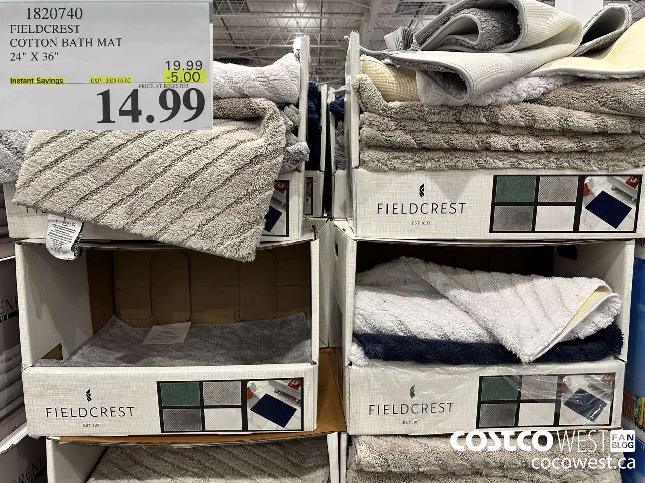 1820740 FIELDCREST COTTON BATH MAT 24