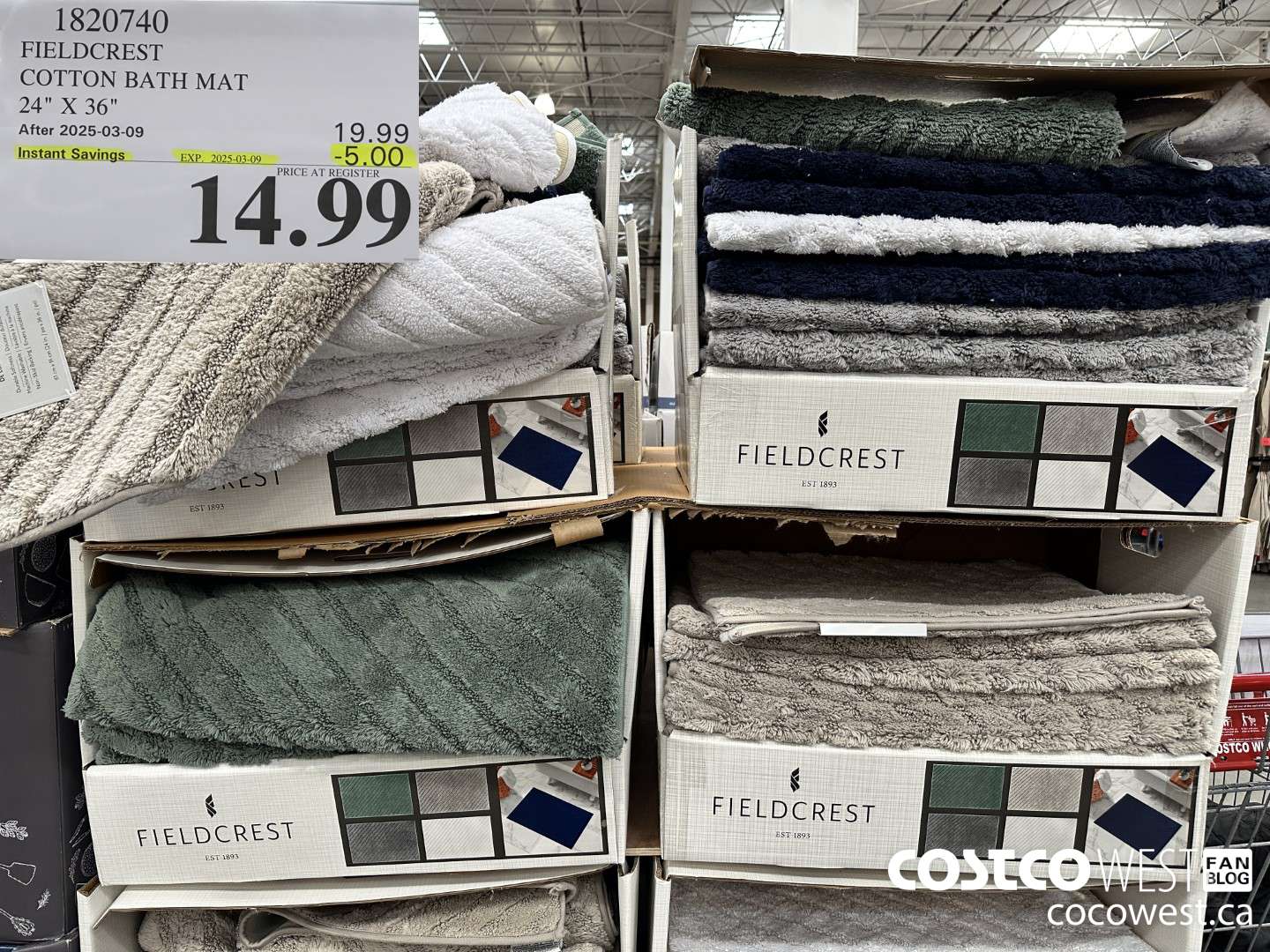 1820740 FIELDCREST COTTON BATH MAT 24