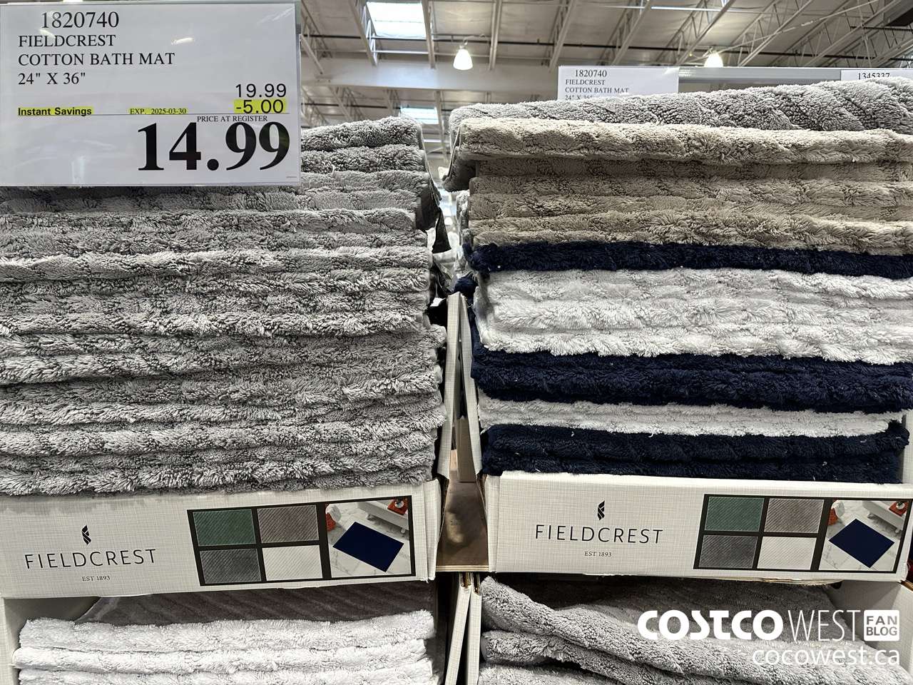1820740 FIELDCREST COTTON BATH MAT 24