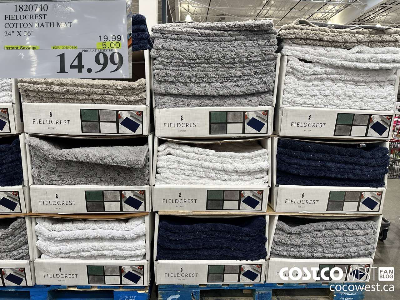 1820740 FIELDCREST COTTON BATH MAT 24