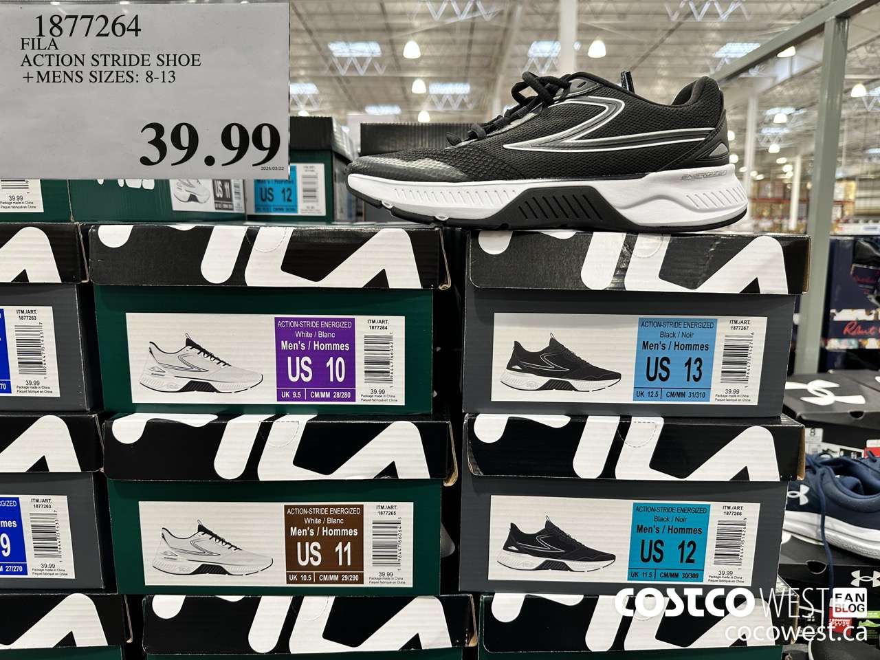 1877264 FILA ACTION STRIDE SHOE MENS SIZES 8-13 $39.99